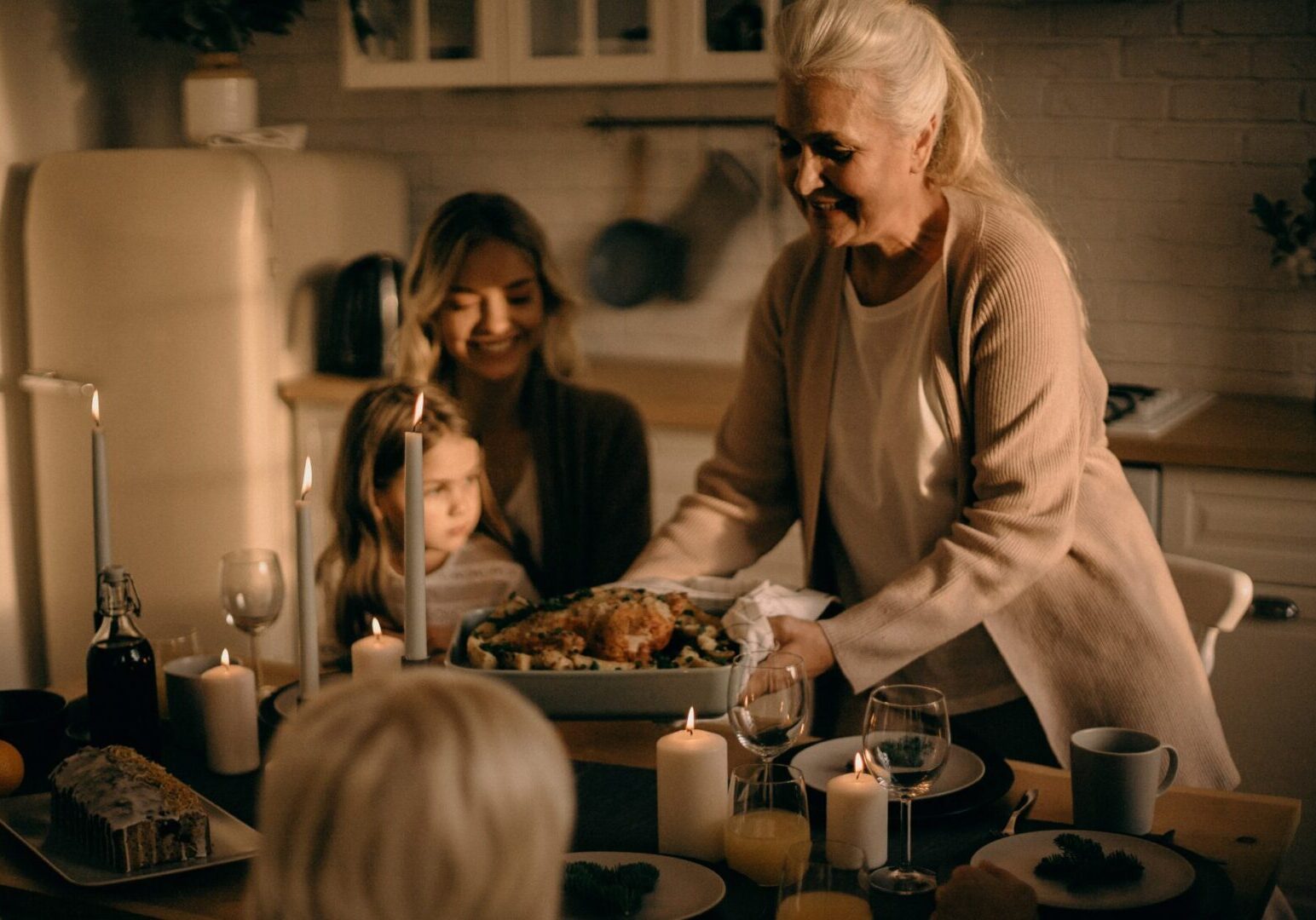 Grandma Serving Dinner Pexels